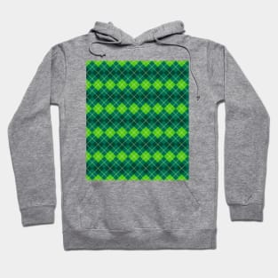 Green Argyle Pattern Hoodie